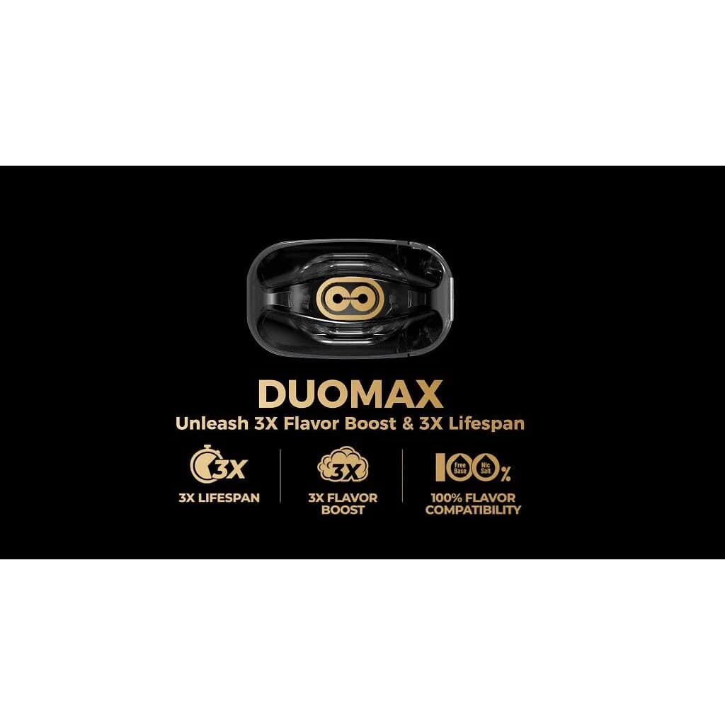 DUOMAX technologie nabízí trojnásobně delší životnost a trojnásobný flavor boost se stoprocentní kompatibilitou