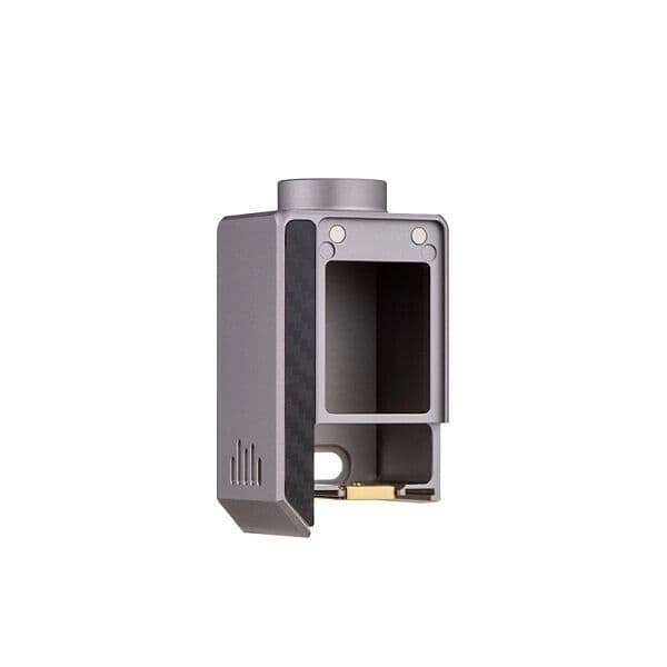 Detail otevřeného dotMod dotAIO X Boro adaptéru gunmetal s pohledem do vnitřního prostoru pro Boro tank