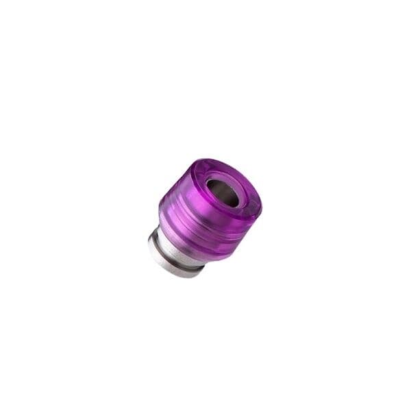 Fialový naústek dotMod dotRDA X drip tip s lesklým povrchem a elegantním tvarováním určený pro výměnné použití
