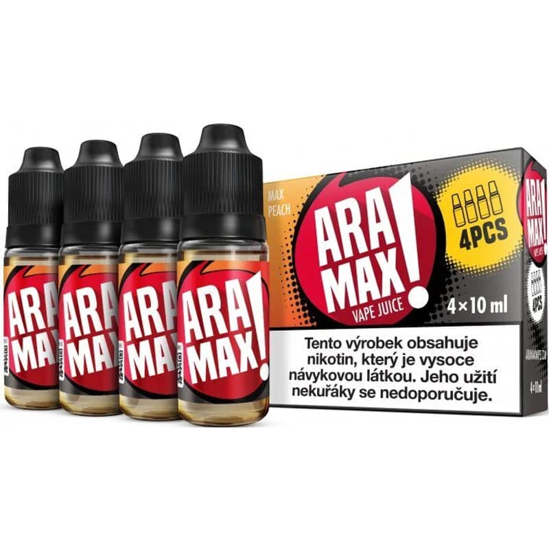 Liquid ARAMAX 4Pack Max Peach 4x10ml-3mg