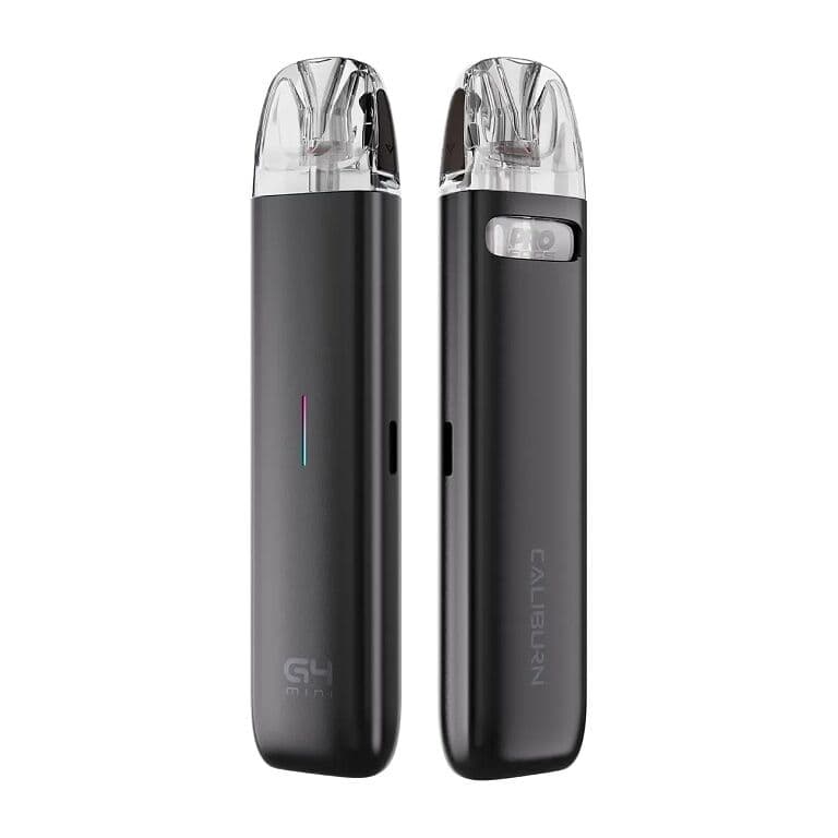 Uwell Caliburn G4 Mini pod kit v černé barvě Night Black s průhlednou cartridge