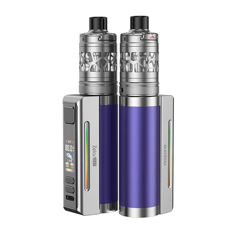 aspire zelos m80 full kit purple silver
