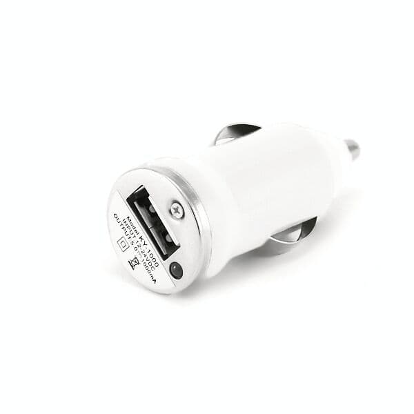 Autonabíječka pro elektronické cigarety 12V mini bílá