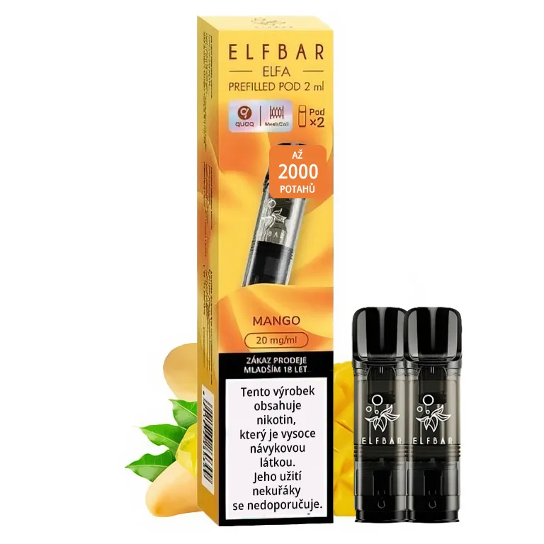 Elf Bar ELFA Pod - přednaplněná Cartridge - Mango - 20mg - 2ks