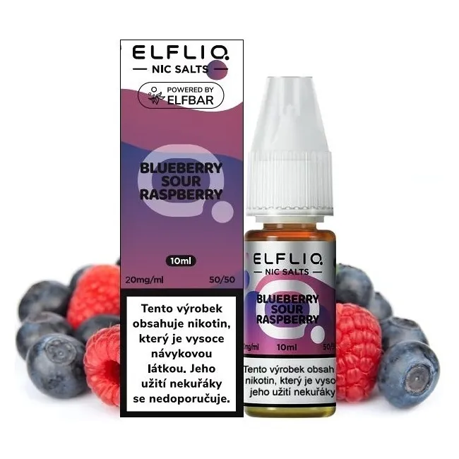 Elf Bar Elfliq Salt e-liquid Blueberry Sour Raspberry Salt e-liquidy - hlavní obrázek