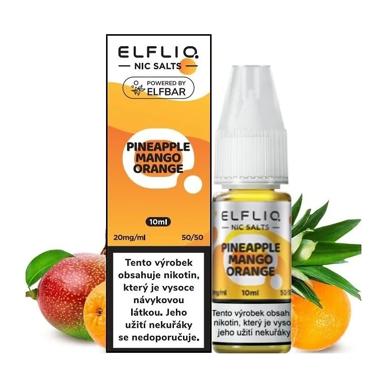 Elf Bar Elfliq Salt e-liquid Pineapple Mango Orange Salt e-liquidy - hlavní obrázek