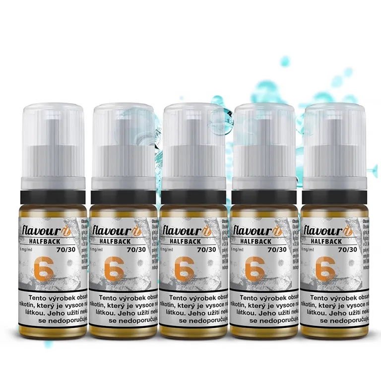 Flavourit HALFBACK - nikotinový booster - 70/30 - 5x10ml - 6mg