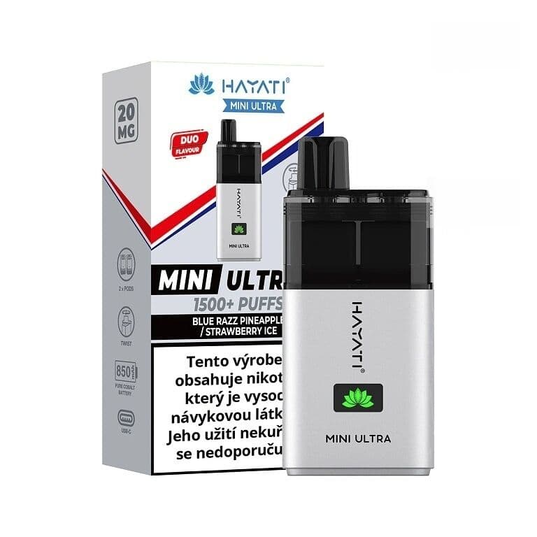 Hayati Mini Ultra 1500 Blue Razz Pineapple Strawberry ICE Elektronické cigarety - hlavní obrázek