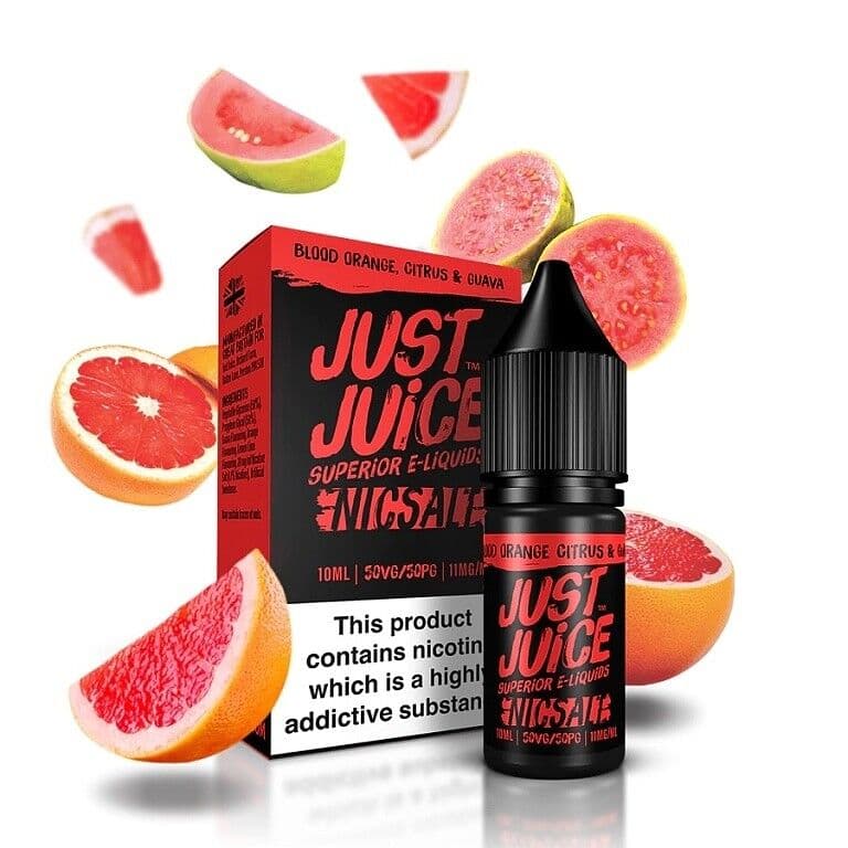 Just Juice Salt E-liquid Blood Orange, Citrus & Guava (Červený pomeranč, citron a guava) Salt e-liquidy - hlavní obrázek