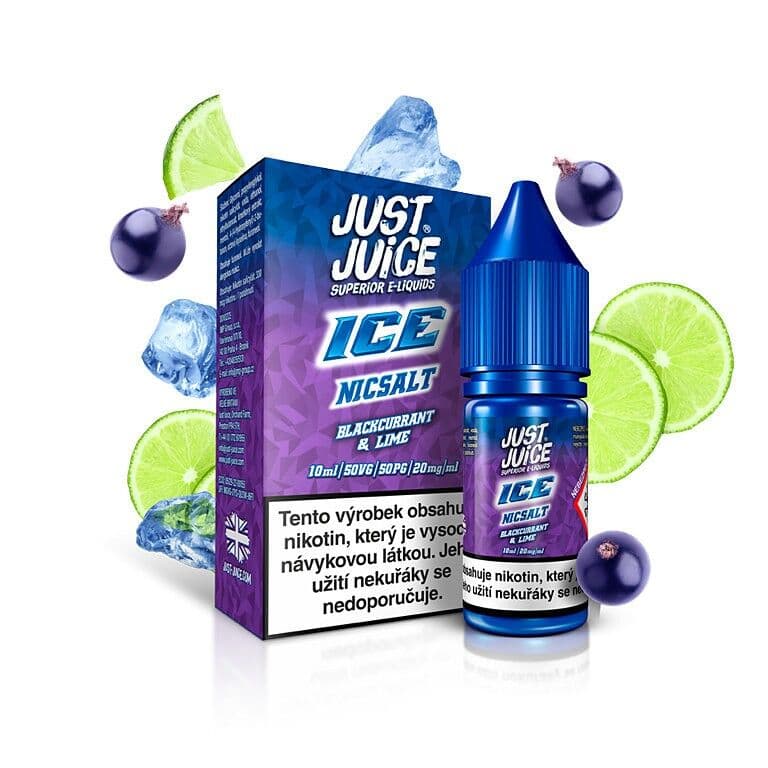 Just Juice Salt E-liquid ICE Blackcurrant & Lime (Ledový černý rybíz s limetkou) Salt e-liquidy - hlavní obrázek