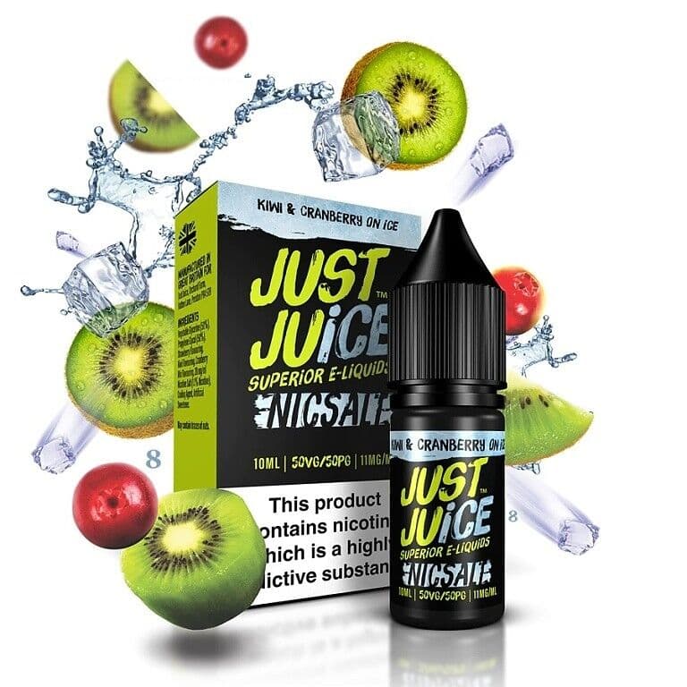Just Juice Salt E-liquid Kiwi & Cranberry On Ice (Ledové kiwi & brusinka) Salt e-liquidy - hlavní obrázek