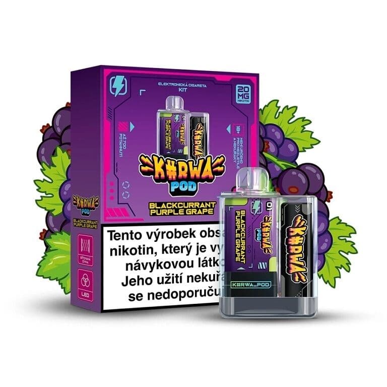 Kurwa Pod Starter Kit Blackcurrant Purple Grape Elektronické cigarety - hlavní obrázek