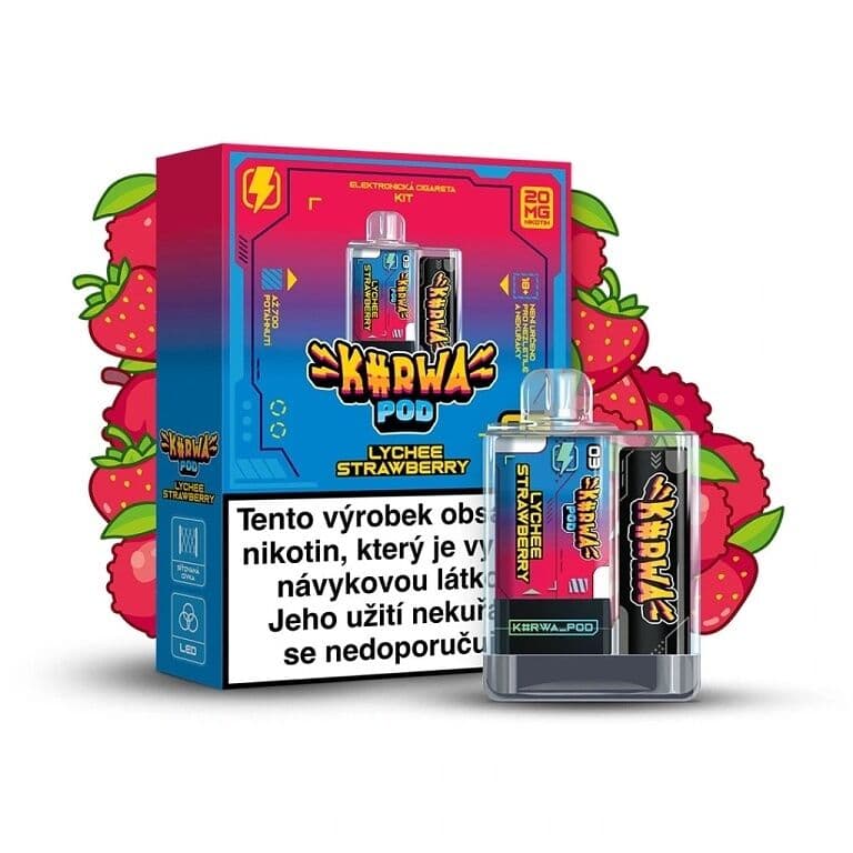 Kurwa Pod Starter Kit Lychee Strawberry Elektronické cigarety - hlavní obrázek