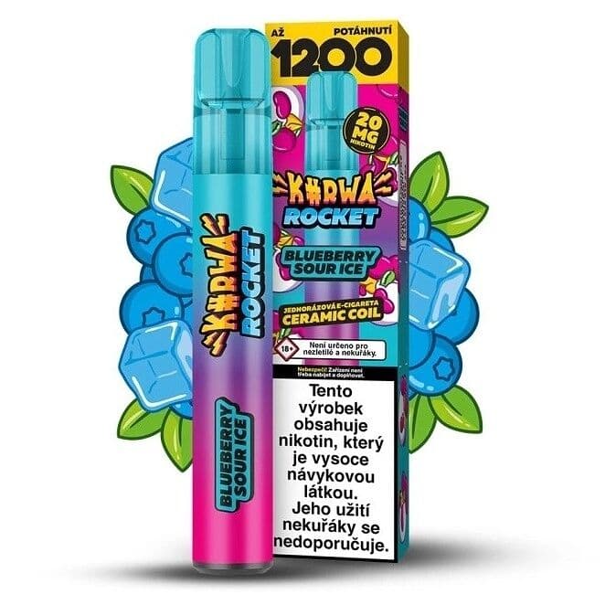 Kurwa Rocket Blueberry Sour ICE Elektronické cigarety - hlavní obrázek