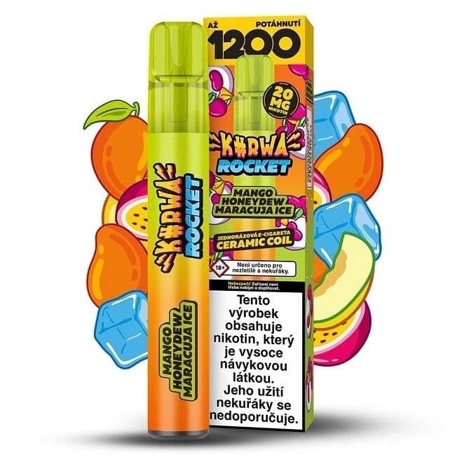Kurwa Rocket Mango Honeydew Maracuja ICE Elektronické cigarety - hlavní obrázek