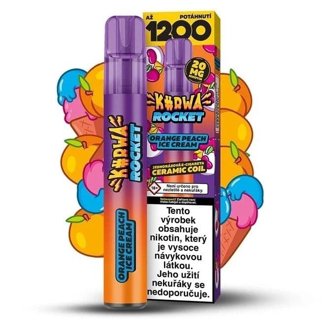 Kurwa Rocket Orange Peach ICE Cream Elektronické cigarety - hlavní obrázek
