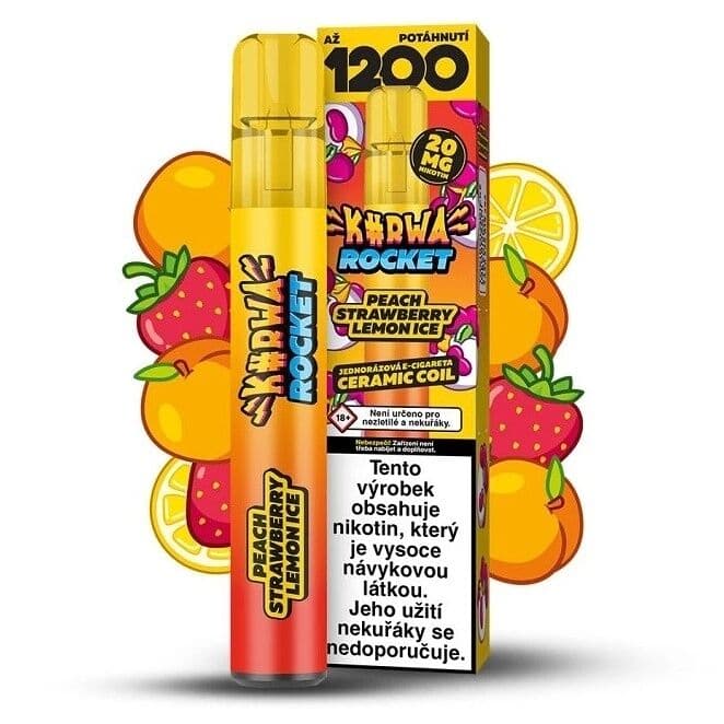 Kurwa Rocket Peach Strawberry Lemon ICE Elektronické cigarety - hlavní obrázek