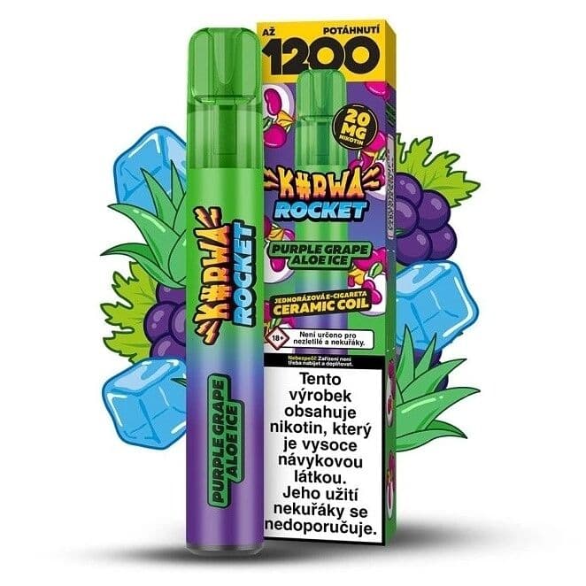 Kurwa Rocket Purple Grape Aloe ICE Elektronické cigarety - hlavní obrázek