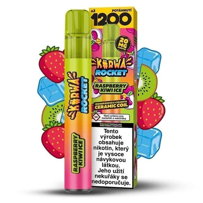Kurwa Rocket Raspberry Kiwi ICE Elektronické cigarety - hlavní obrázek