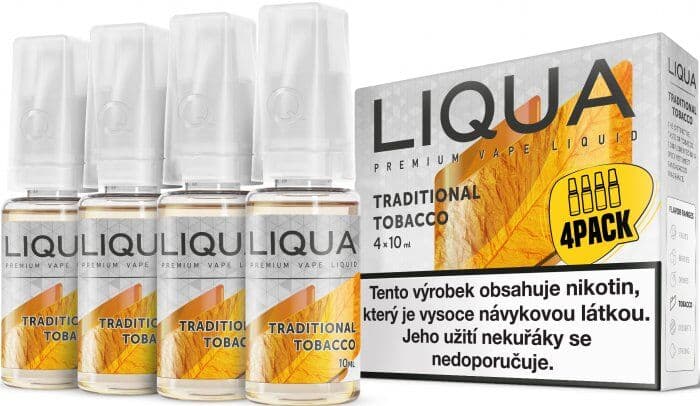 Liquid LIQUA CZ Elements 4Pack Traditional tobacco 4x10ml-6mg (Tradiční tabák)
