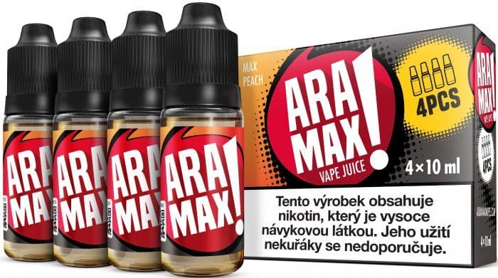 Liquid ARAMAX 4Pack Max Peach 4x10ml-3mg