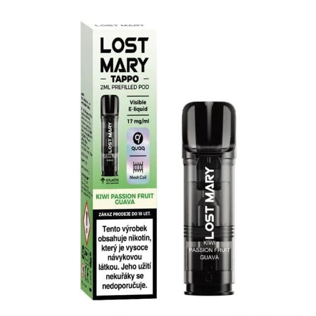 Lost Mary Tappo Pod přednaplněná Cartridge Kiwi Passion Fruit Guava Elektronické cigarety - hlavní obrázek