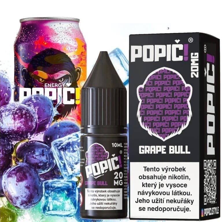 Popič! Salt e-liquid Grape Bull Salt e-liquidy - hlavní obrázek