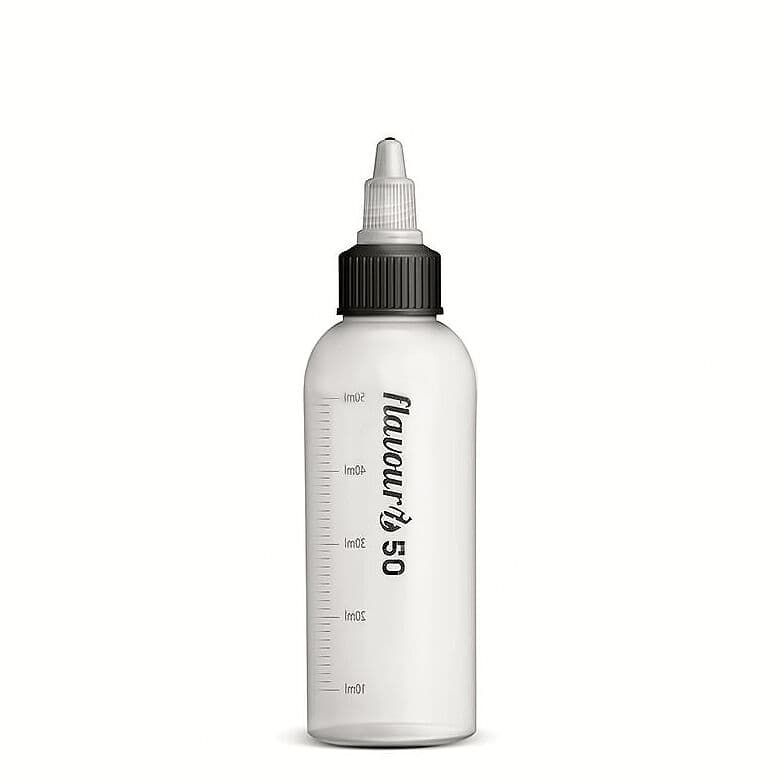 Prázná lahvička Flavourit s twist uzávěrem a ryskou 50ml