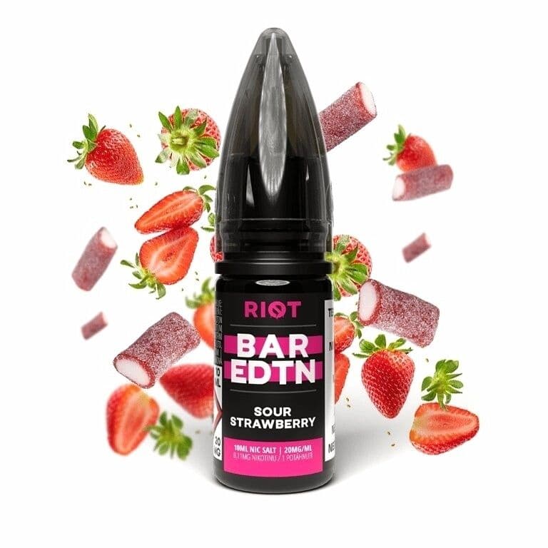 Riot BAR EDTN Salt e-liquid Sour Strawberry Salt e-liquidy - hlavní obrázek