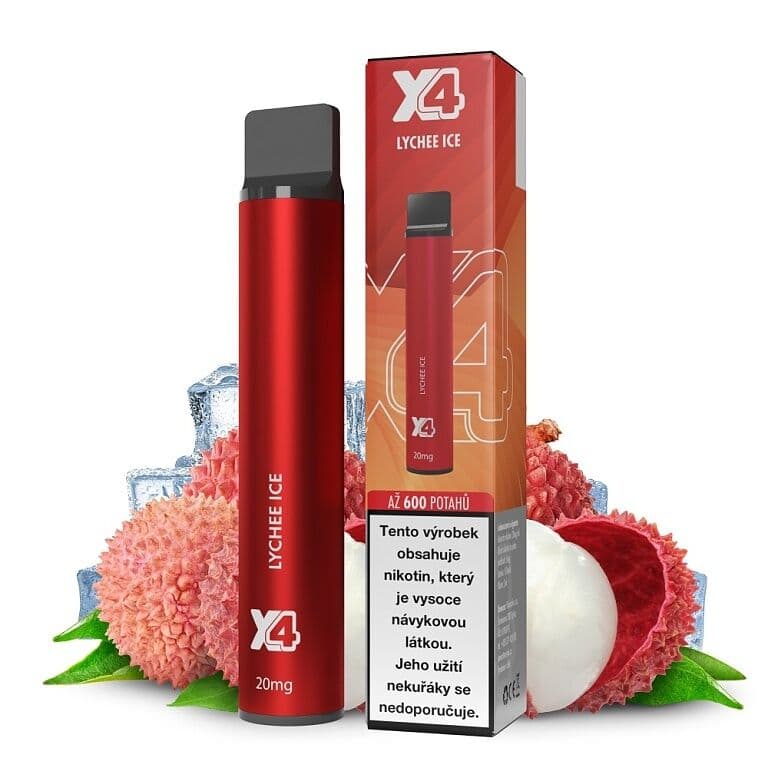 X4 Bar ZERO Lychee ICE (Chladivé liči) Elektronické cigarety - hlavní obrázek